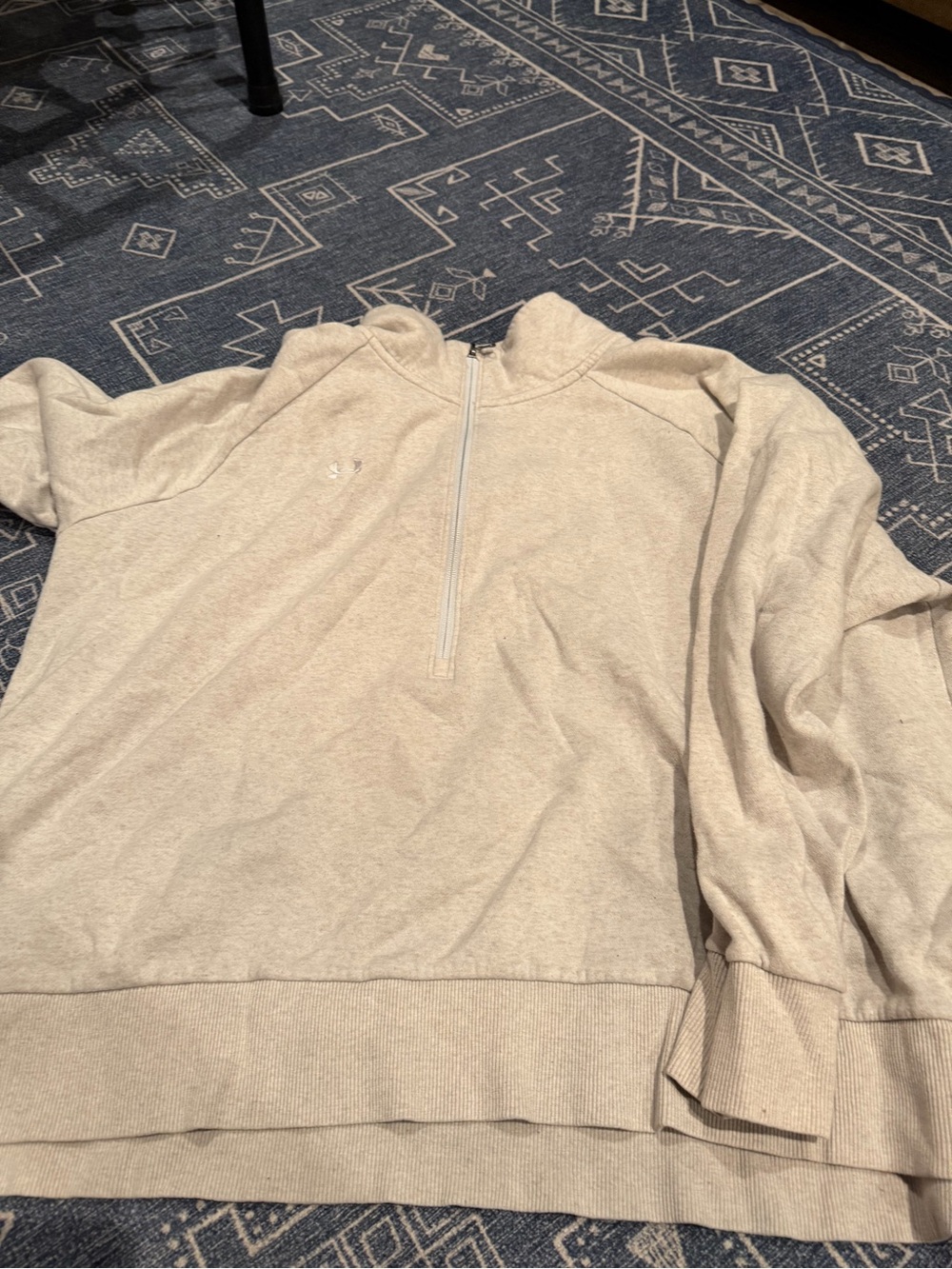 Under Armour Men's Light Beige Quarter-Zip Sweater